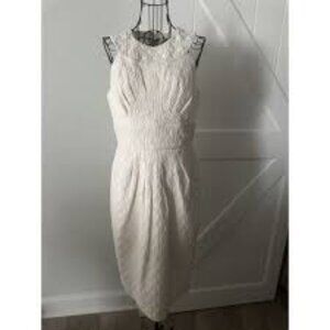 Adrianna Papell Cleopatra Dress Beaded Size 4 Beige